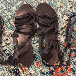 Free people lace up sandals, size 40/US 10